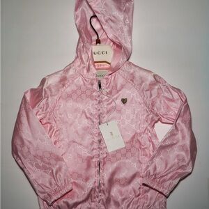 Gucci Pink Kids GG Nylon Windbreaker